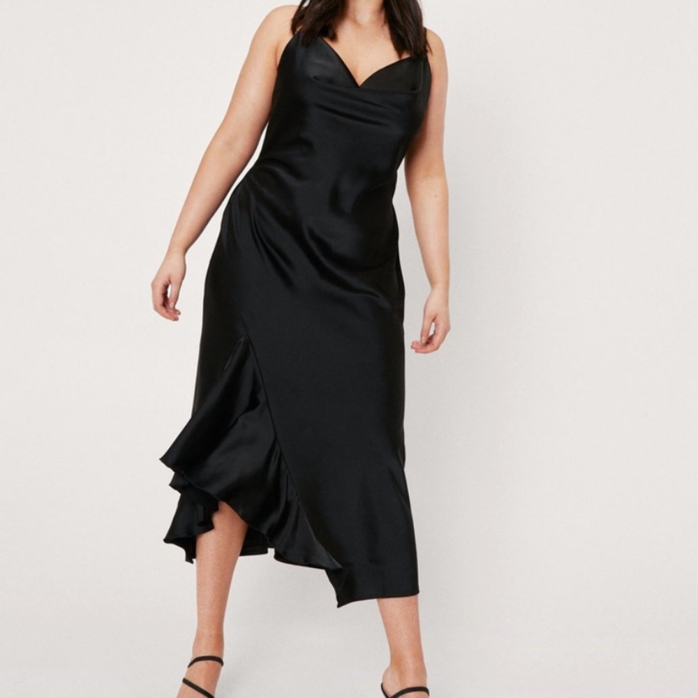 Nasty gal cowl neck satin dress